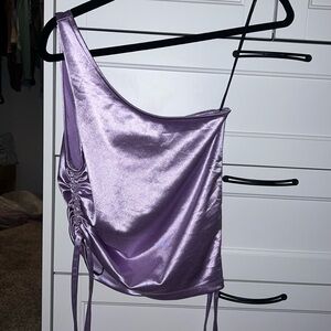 Purple/Lilac Silky Top Size Small